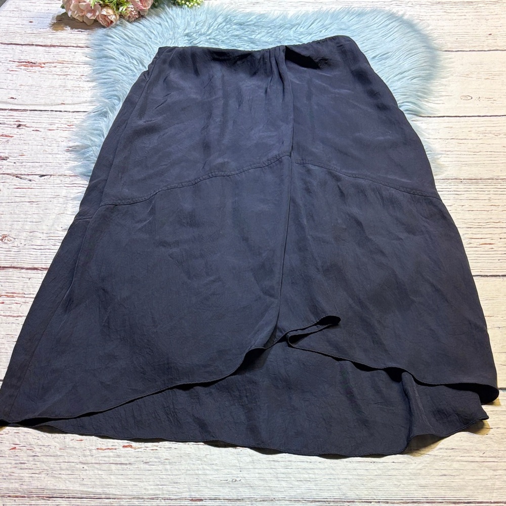 Vince Navy Paneled Midi Skirt sz 10